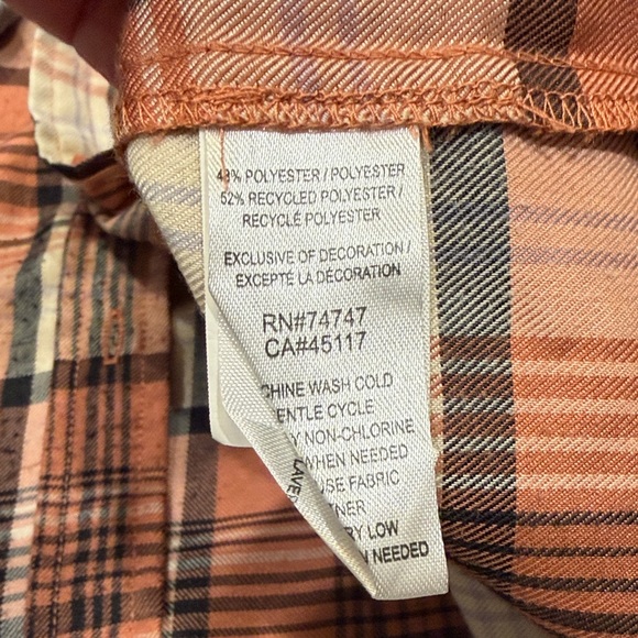 Plaid Women’s Shirt set - Purple/Gray and Orange - Picture 5 of 7